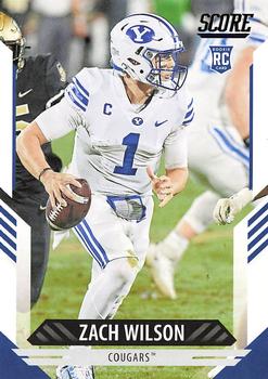 Zach Wilson BYU Cougars 2021 Panini Score NFL Rookie #304