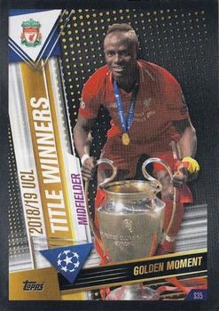 2018/19 UCL Title Winners Liverpool Topps Match Attax 101 2019/20 Sticker #S35