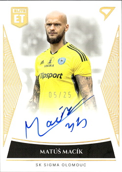 Matus Macik Sigma Olomouc SportZoo FORTUNA:LIGA 2022/23 1. serie Elite Team Auto /25 #ET-19