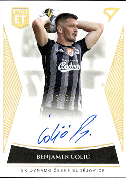 Benjamin Colic Ceske Budejovice SportZoo FORTUNA:LIGA 2022/23 1. serie Elite Team Auto /25 #ET-23