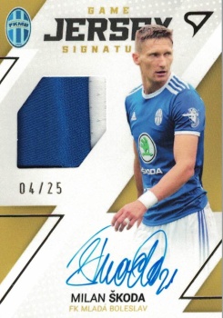 Milan Skoda Mlada Boleslav SportZoo FORTUNA:LIGA 2022/23 1. serie Game Jersey Auto /25 #GJS-MS