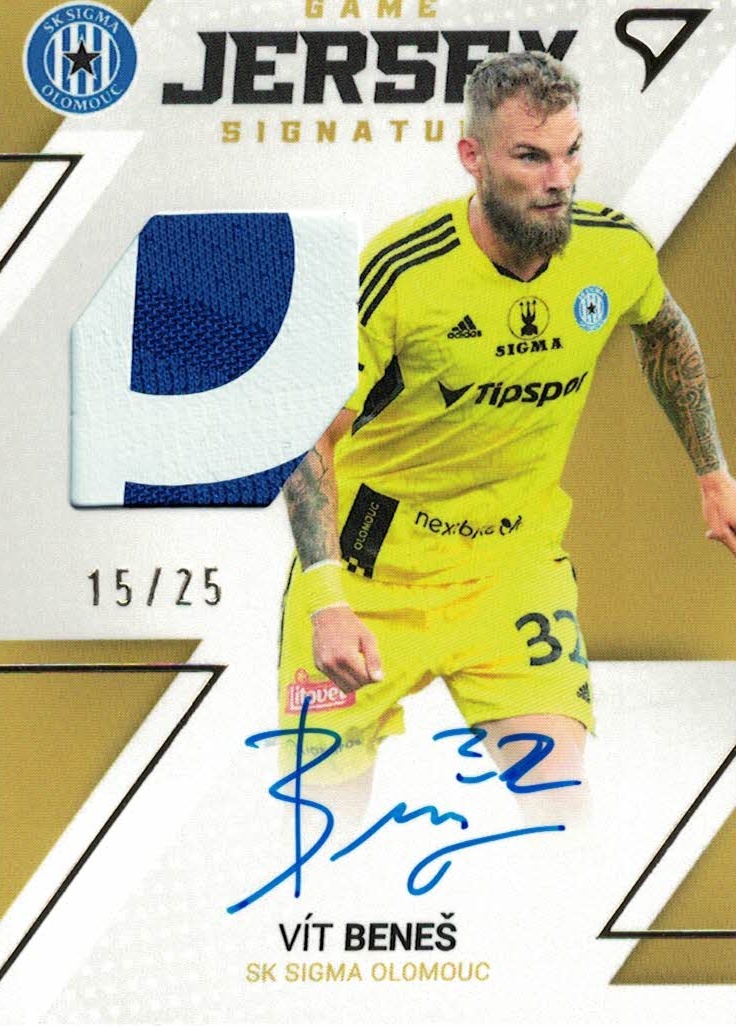 Vit Benes Sigma Olomouc SportZoo FORTUNA:LIGA 2022/23 1. serie Game Jersey Auto /25 #GJS-VB