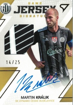 Martin Kralik Ceske Budejovice SportZoo FORTUNA:LIGA 2022/23 1. serie Game Jersey Auto /25 #GJS-MK