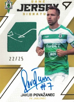 Jakub Povazanec Jablonec SportZoo FORTUNA:LIGA 2022/23 1. serie Game Jersey Auto /25 #GJS-JP