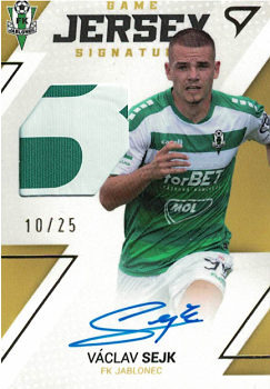 Vaclav Sejk Jablonec SportZoo FORTUNA:LIGA 2022/23 1. serie Game Jersey Auto /25 #GJS-VS