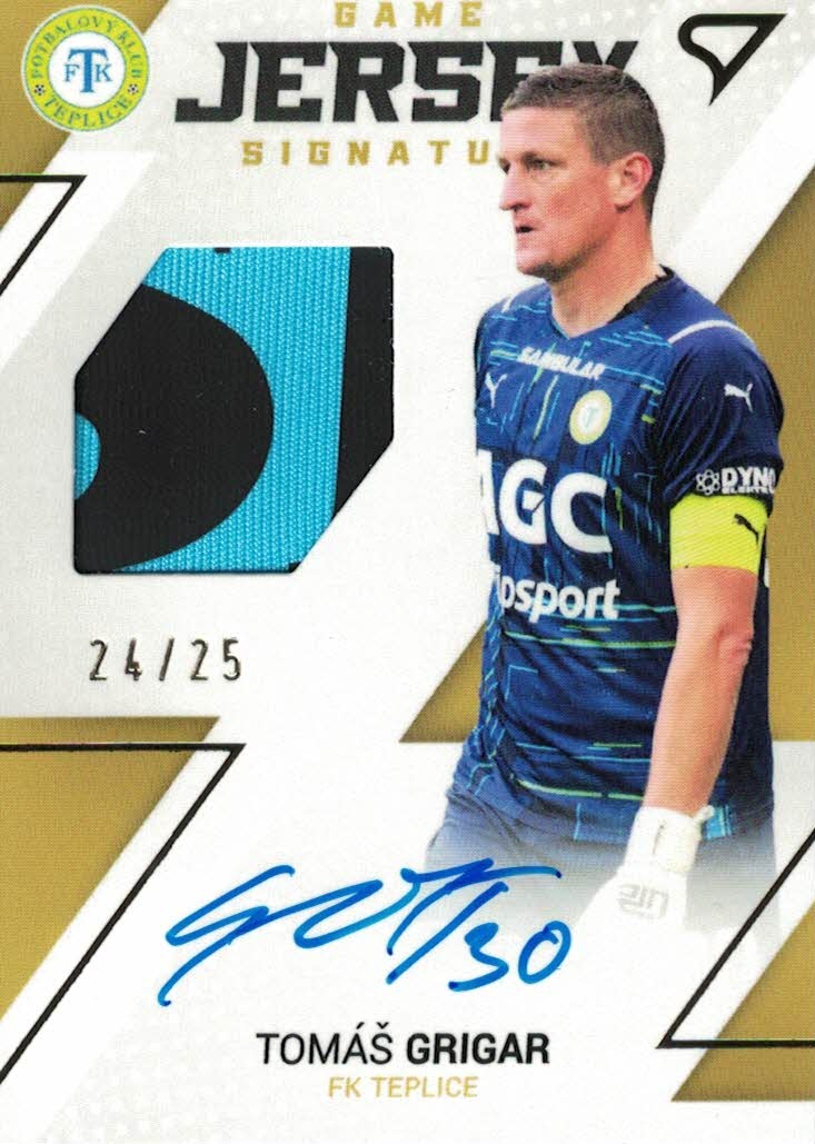 Tomas Grigar Teplice SportZoo FORTUNA:LIGA 2022/23 1. serie Game Jersey Auto /25 #GJS-TG