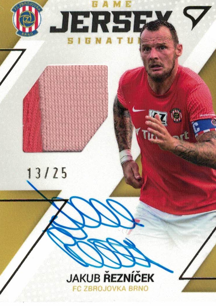 Jakub Reznicek Brno SportZoo FORTUNA:LIGA 2022/23 1. serie Game Jersey Auto /25 #GJS-JR