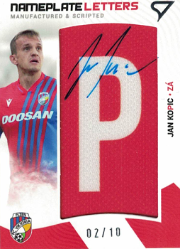 Jan Kopic Viktoria Plzen SportZoo FORTUNA:LIGA 2022/23 1. serie Nameplate Letters /10 #NL-JK