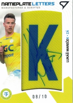 Lukas Marecek Teplice SportZoo FORTUNA:LIGA 2022/23 1. serie Nameplate Letters /10 #NL-LM