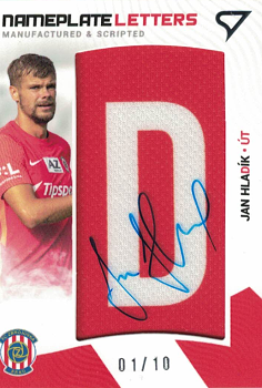 Jan Hladik Brno SportZoo FORTUNA:LIGA 2022/23 1. serie Nameplate Letters /10 #NL-HL