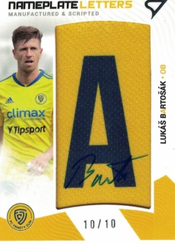 Lukas Bartosak Zlin SportZoo FORTUNA:LIGA 2022/23 1. serie Nameplate Letters /10 #NL-LB