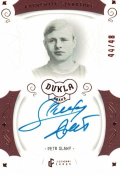 Petr Slany Dukla Praha Bravo Dukla Legendary Cards Authentic Signature Orange /48 #AS-SLP