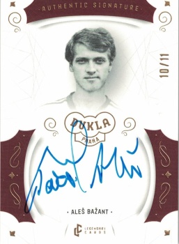 Ales Bazant Dukla Praha Bravo Dukla Legendary Cards Authentic Signature Gold Mat /11 #AS-BAA