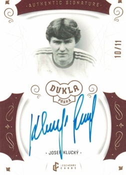 Josef Klucky Dukla Praha Bravo Dukla Legendary Cards Authentic Signature Gold Mat /11 #AS-KLJ