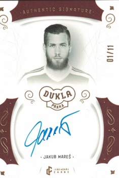 Jakub Mares Dukla Praha Bravo Dukla Legendary Cards Authentic Signature Gold Mat /11 #AS-MAA