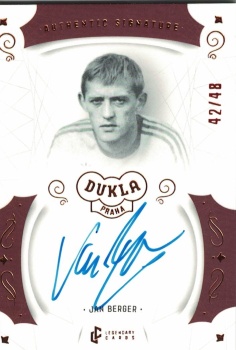Jan Berger Dukla Praha Bravo Dukla Legendary Cards Authentic Signature Orange /48 #AS-BEA