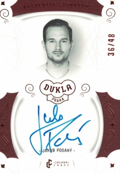 Jakub Podany Dukla Praha Bravo Dukla Legendary Cards Authentic Signature Orange /48 #AS-POJ