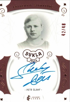 Petr Slany Dukla Praha Bravo Dukla Legendary Cards Authentic Signature Orange /48 #AS-SLP