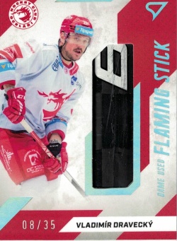 Vladimir Dravecky Trinec Tipsport ELH 2022/23 SportZoo 1. serie Flaming Stick /35 #FS-VD
