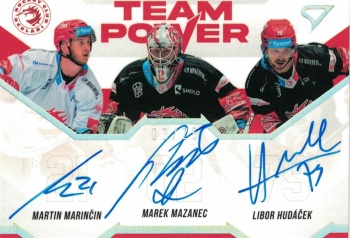 Marincin Mazanec Hudacek Trinec TELH 2022/23 Team Power Auto /25 #TPS-TRI