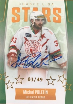 Michal Poletin Slavia Chance liga 2022/23 GOAL Cards Chance Liga Stars Auto /49 #8