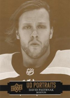 David Pastrnak Boston Bruins Upper Deck 2021/22 Series 1 UD Portraits #P-18