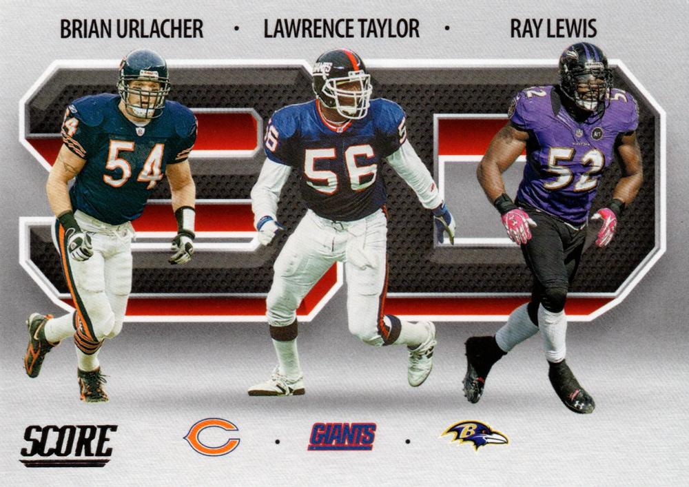 Brian Urlacher/Lawrence Taylor/Ray Chicago Bears/New York Giants/Baltimore Ravens 2021 Panini Score NFL 3D #2
