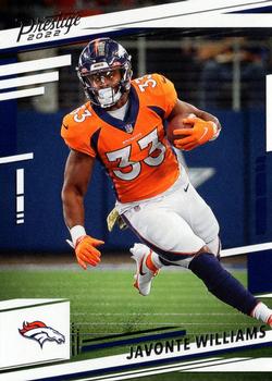 Javonte Williams Denver Broncos 2022 Panini Prestige NFL #86
