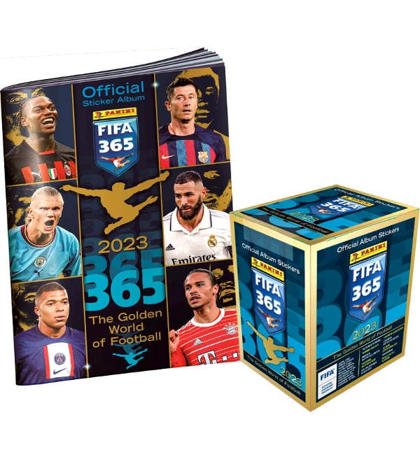 Panini FIFA 365 2023 Box (36 balíčků) + album Fotbalové samolepky