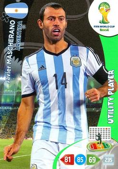 Javier Mascherano Argentina Panini 2014 World Cup Utility Player #12
