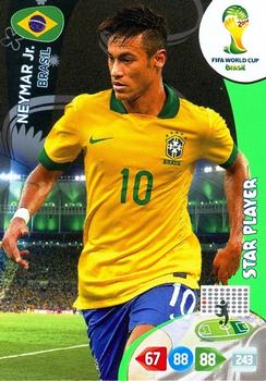 Neymar Jr. Brazil Panini 2014 World Cup Star Player #60