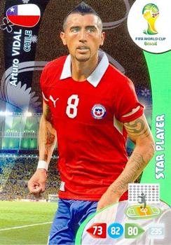Arturo Vidal Chile Panini 2014 World Cup Star Player #72