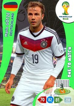 Mario Gotze Germany Panini 2014 World Cup One to Watch #113