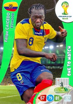Felipe Caicedo Ecuador Panini 2014 World Cup One to Watch #126
