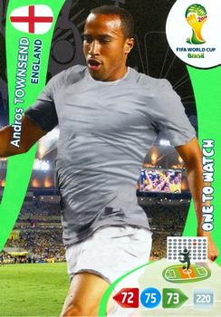 Andros Townsend England Panini 2014 World Cup One to Watch #137