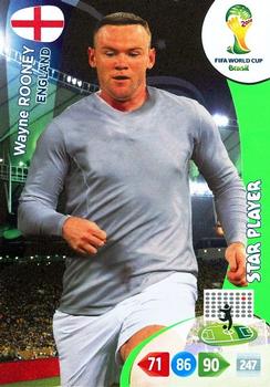 Wayne Rooney England Panini 2014 World Cup Star Player #139