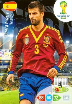 Gerard Pique Spain Panini 2014 World Cup #146