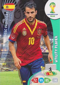 Cesc Fabregas Spain Panini 2014 World Cup Utility Player #149