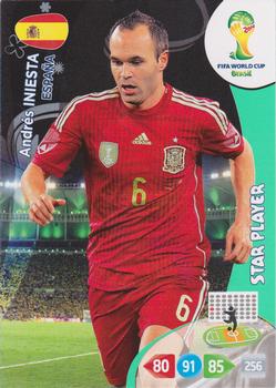 Andres Iniesta Spain Panini 2014 World Cup Star Player #150
