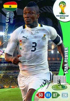 Asamoah Gyan Ghana Panini 2014 World Cup Star Player #176