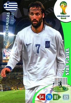 Giorgos Samaras Greece Panini 2014 World Cup Star Player #184