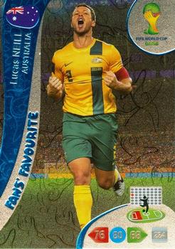 Lucas Neill Australia Panini 2014 World Cup Fan's Favourite #326