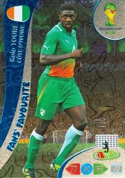 Kolo Toure Cote D'Ivoire Panini 2014 World Cup Fan's Favourite #333