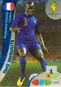 Mamadou Sakho France Panini 2014 World Cup Fan's Favourite #338