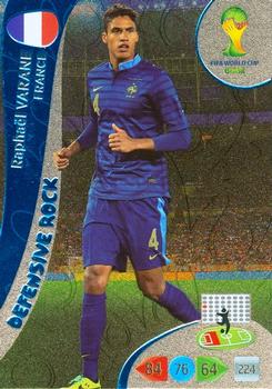 Raphael Varane France Panini 2014 World Cup Defensive Rock #371