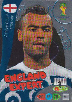 Ashley Cole England Panini 2014 World Cup UK Edition Expert #381u