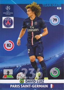 David Luiz Paris Saint-Germain 2014/15 Panini Champions League #201