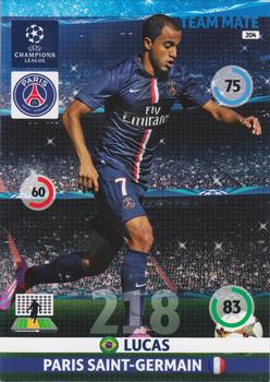 Lucas Moura Paris Saint-Germain 2014/15 Panini Champions League #204