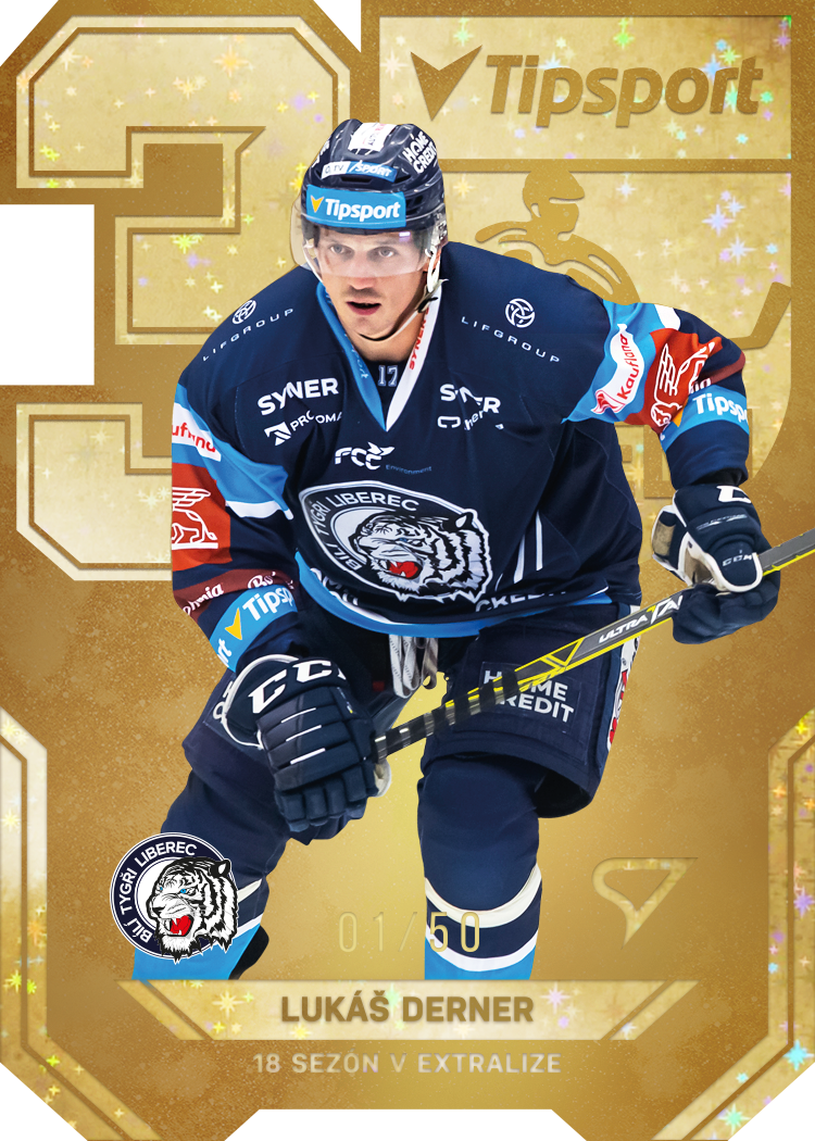 Lukas Derner Liberec Tipsport ELH 2022/23 SportZoo 2. serie 30 Let ELH /50 #AV-08