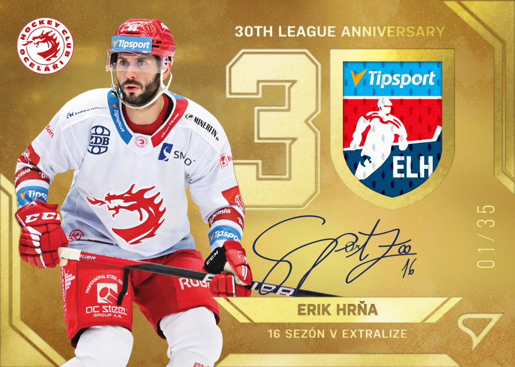 Erik Hrna Trinec Tipsport ELH 2022/23 SportZoo 2. serie 30 Let ELH Auto Shield /35 #AVS-EH